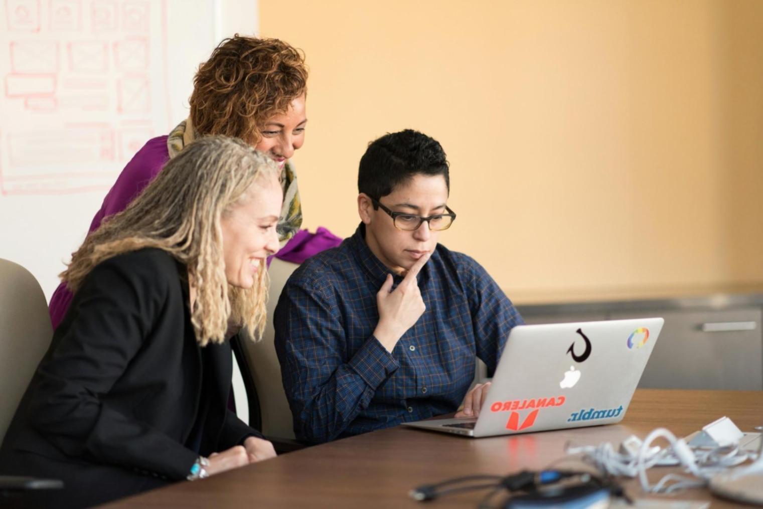 Participant working through final game programming module independently